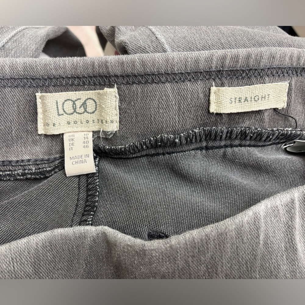 LOGO shadow patch pull-on jeans - Picture 4 of 16